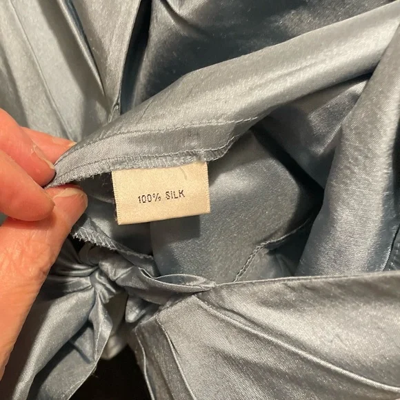 Silk Talbots Blue-Gray Short Jacket - Picture 4 of 8